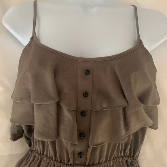 Empire Waist Army Green Mini Dress, Size Small - Picture 1 of 6